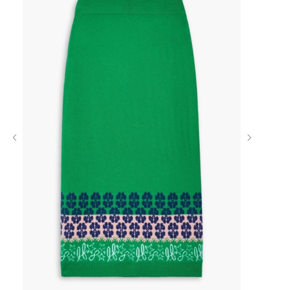 Lingua Franca Dresses & Skirts - Jacquard-knit Cashmere Midi Skirt from LINGUA FRANCA